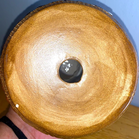 Folk Art Eleanor Ceramic Pottery Utensil Holder Button Women Mama Kitchen Figure - Picture 4 of 6